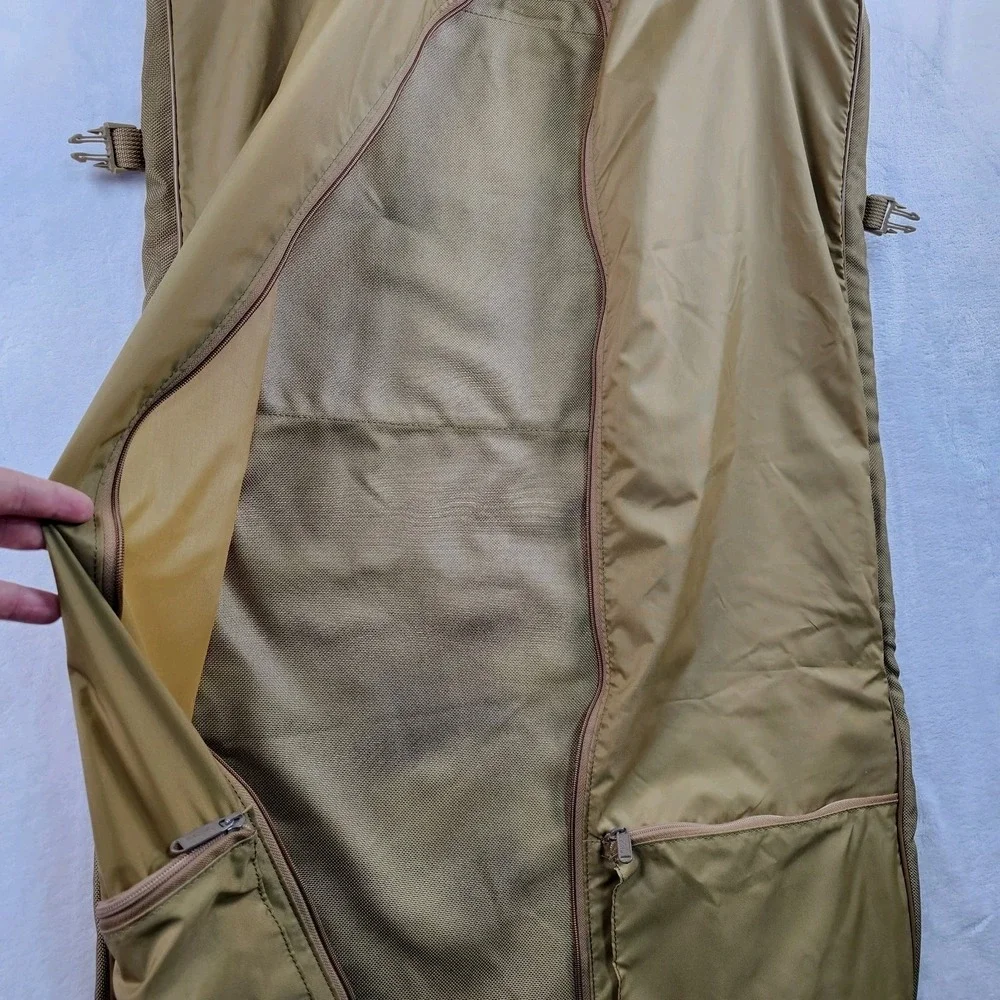 Vtg Hartmann Garment Bag Ballistic Nylon Leather Trim Travel Fold Business